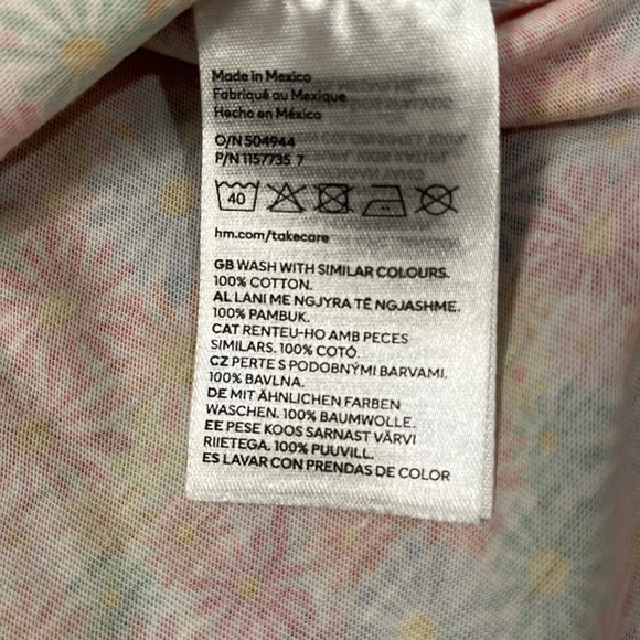 H&M Floral Patterned Cotton Dress/NWT/5T - Picture 7 of 10